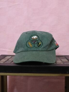 Green Embroidered Baseball Cap